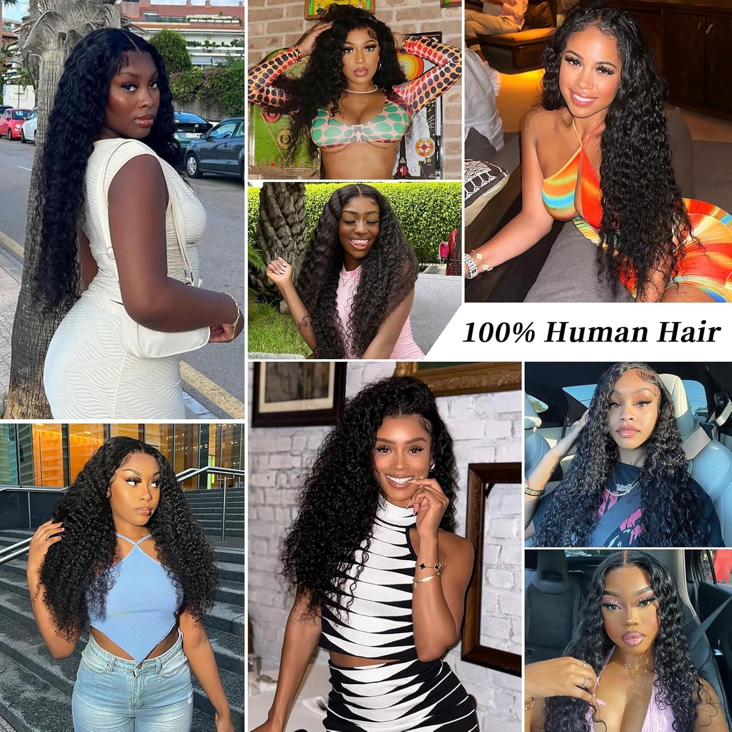 30 Inch 13X6 Deep Wave Lace Front Wigs Human Hair for Women HD Transparent Deep Curly Lace Frontal Wigs Human Hair Pre Plucked with Baby Hair Natural Color