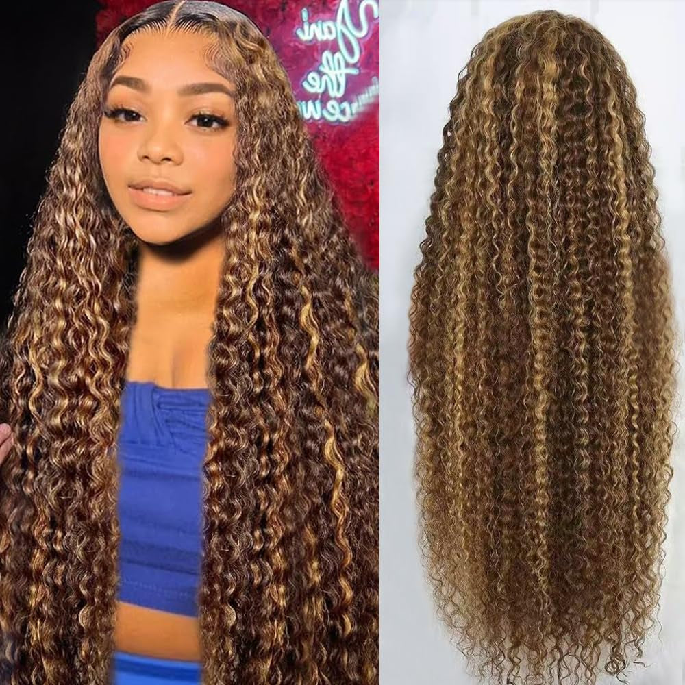 28Inch Chocolate Brown Lace Front Wig Human Hair 13X6 HD Transparent Body Wave Lace Front Wigs Human Hair Pre Plucked Glueless Frontal Brown Wig Human Hair 180% Density #4