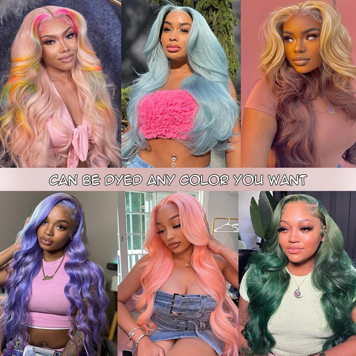 Alimubi 613 13X6 Lace Front Wig Human Hair 200 Density 613 Lace Front Wig Human Hair 40 Inch Body Wave Blonde Wig Human Hair (40 Inch)
