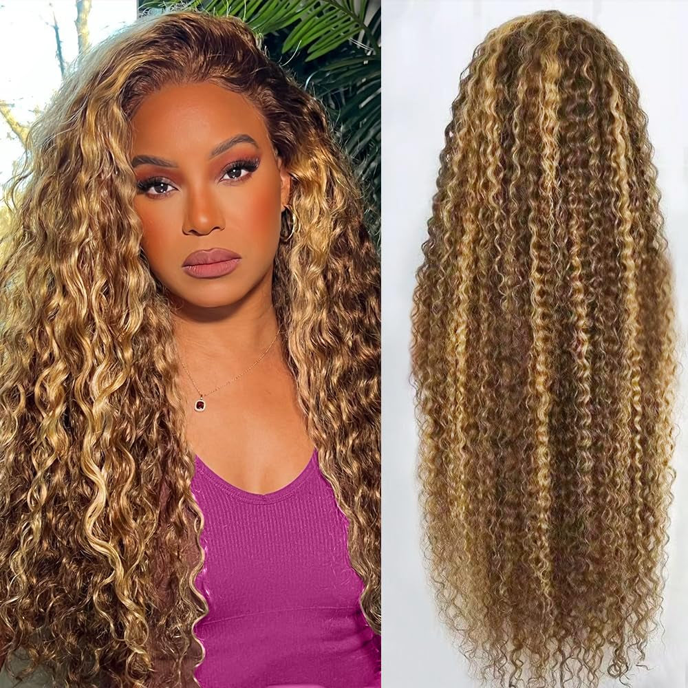 28Inch Chocolate Brown Lace Front Wig Human Hair 13X6 HD Transparent Body Wave Lace Front Wigs Human Hair Pre Plucked Glueless Frontal Brown Wig Human Hair 180% Density #4