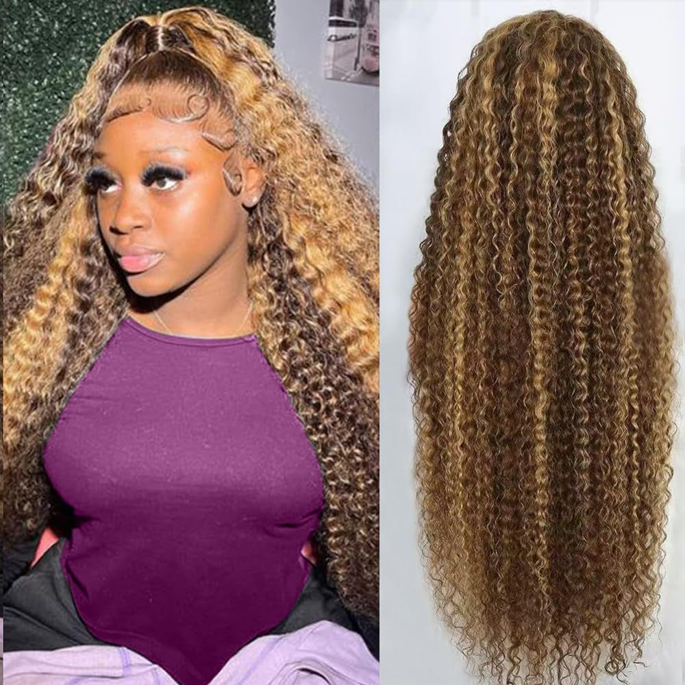 28Inch Chocolate Brown Lace Front Wig Human Hair 13X6 HD Transparent Body Wave Lace Front Wigs Human Hair Pre Plucked Glueless Frontal Brown Wig Human Hair 180% Density #4